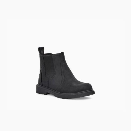 UGG Bolden Weather Black Chelsea Boots for Kids (CYXG61847)